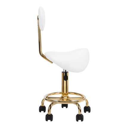 Kosmetikhocker 6001-G gold weiß zweite Kategorie