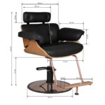 Gabbiano friseurstuhl florenz schwarz – Bild 10