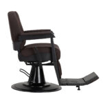 Gabbiano Bruno Brauner Barberstuhl mit schwarzem Gestell – Bild 3