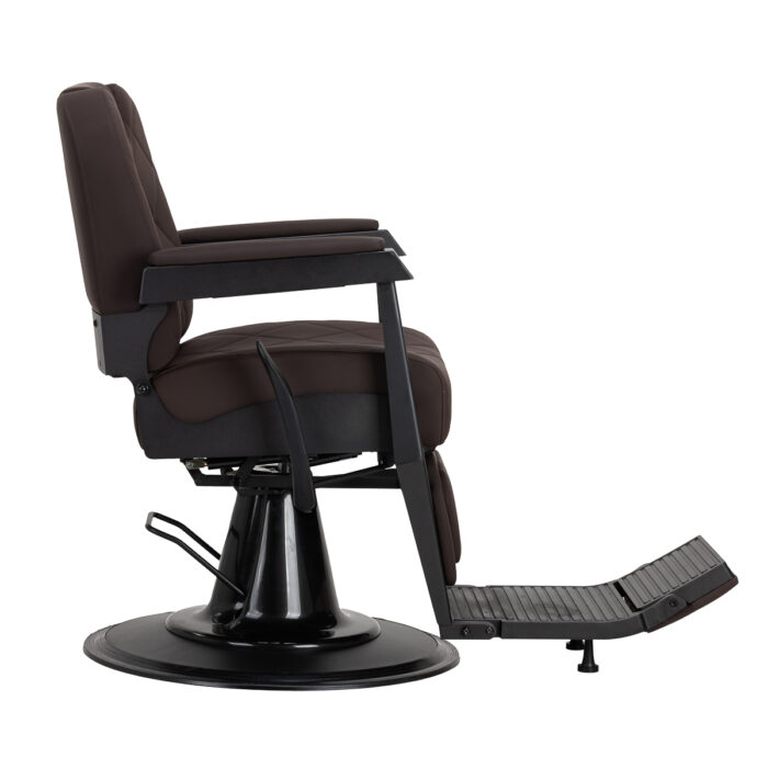 Gabbiano Bruno Brauner Barberstuhl mit schwarzem Gestell – Bild 3