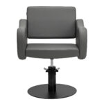Gabbiano Friseurstuhl Sewilla Grau Basis schwarz