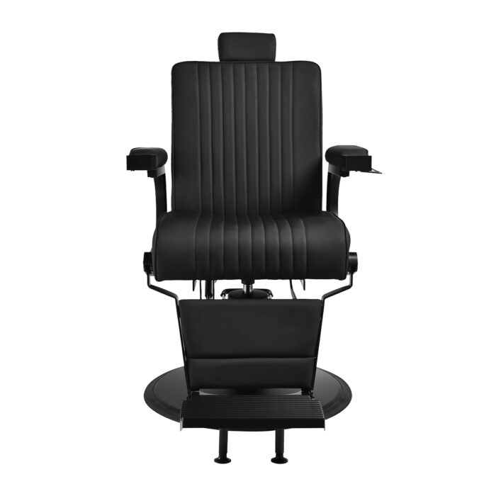 Gabbiano Levi Barber's Chair Schwarz mit schwarzem Gestell ohne Naht hinten – Bild 1