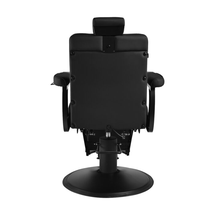 Gabbiano Levi Barber's Chair Schwarz mit schwarzem Gestell ohne Naht hinten – Bild 2