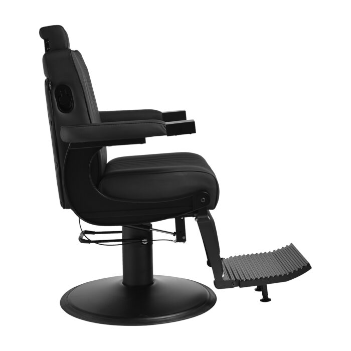 Gabbiano Levi Barber's Chair Schwarz mit schwarzem Gestell ohne Naht hinten – Bild 3