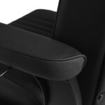 Gabbiano Levi Barber's Chair Schwarz mit schwarzem Gestell ohne Naht hinten – Bild 5