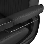 Gabbiano Levi Barber's Chair Schwarz mit schwarzem Gestell ohne Naht hinten – Bild 6