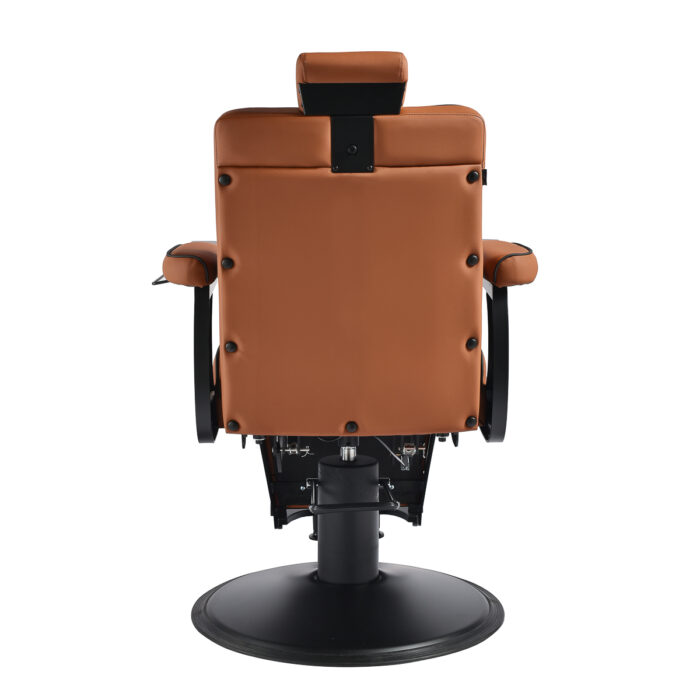 Gabbiano Levi Barber's Chair Braun mit schwarzem Gestell ohne Naht hinten – Bild 2
