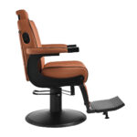 Gabbiano Levi Barber's Chair Braun mit schwarzem Gestell ohne Naht hinten – Bild 3