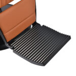 Gabbiano Levi Barber's Chair Braun mit schwarzem Gestell ohne Naht hinten – Bild 7