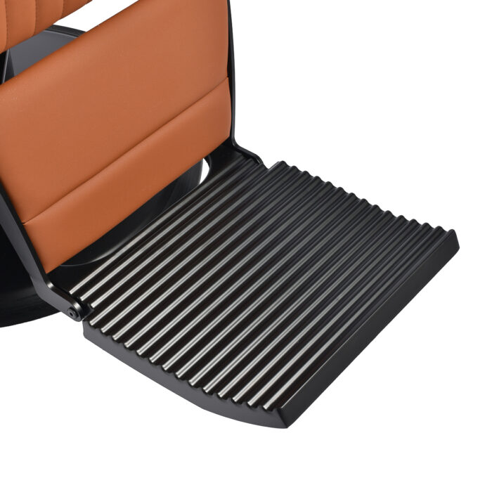 Gabbiano Levi Barber's Chair Braun mit schwarzem Gestell ohne Naht hinten – Bild 7