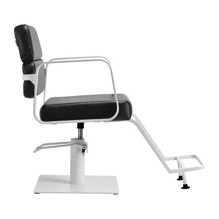 Gabbiano Friseurstuhl Porto Weiß Schwarz – Bild 9