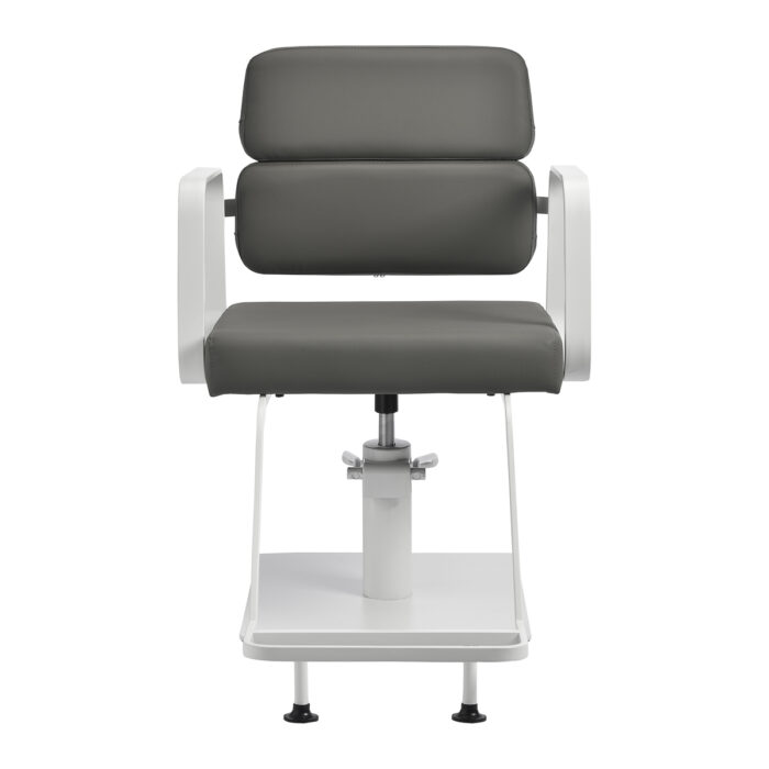Gabbiano Friseurstuhl Porto Weiß Grau – Bild 1