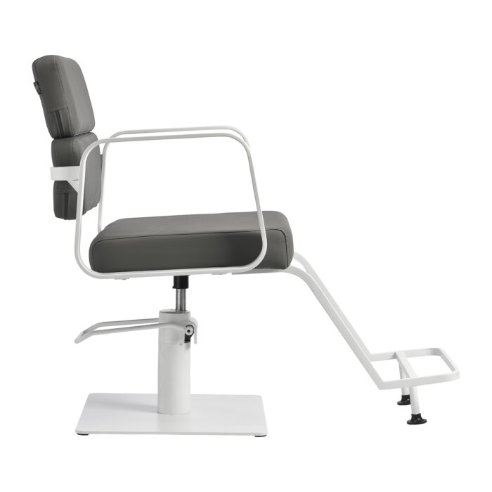 Gabbiano Friseurstuhl Porto Weiß Grau – Bild 8