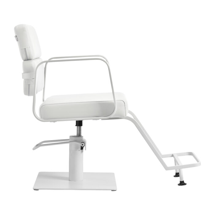 Gabbiano Friseurstuhl Porto Weiß Weiß – Bild 9
