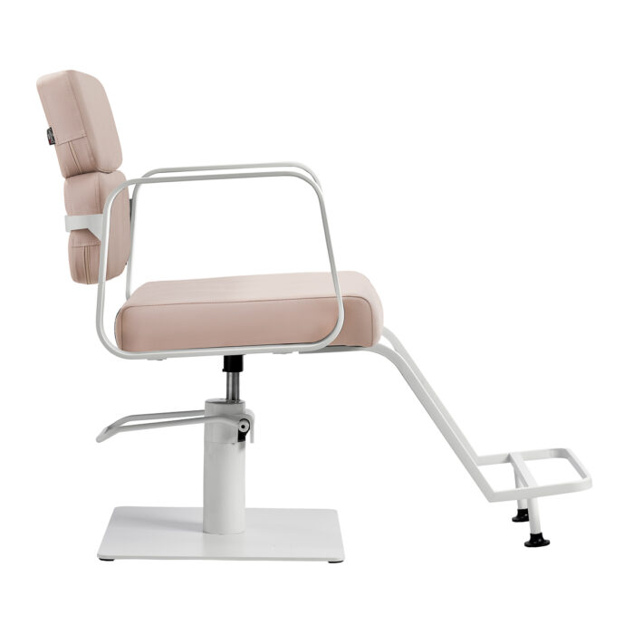Gabbiano Friseurstuhl Porto Weiß Beige – Bild 9