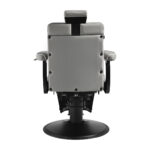 Gabbiano Levi Barber's Stuhl Grau mit schwarzem Gestell ohne Naht hinten – Bild 8