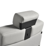 Gabbiano Levi Barber's Stuhl Grau mit schwarzem Gestell ohne Naht hinten – Bild 11