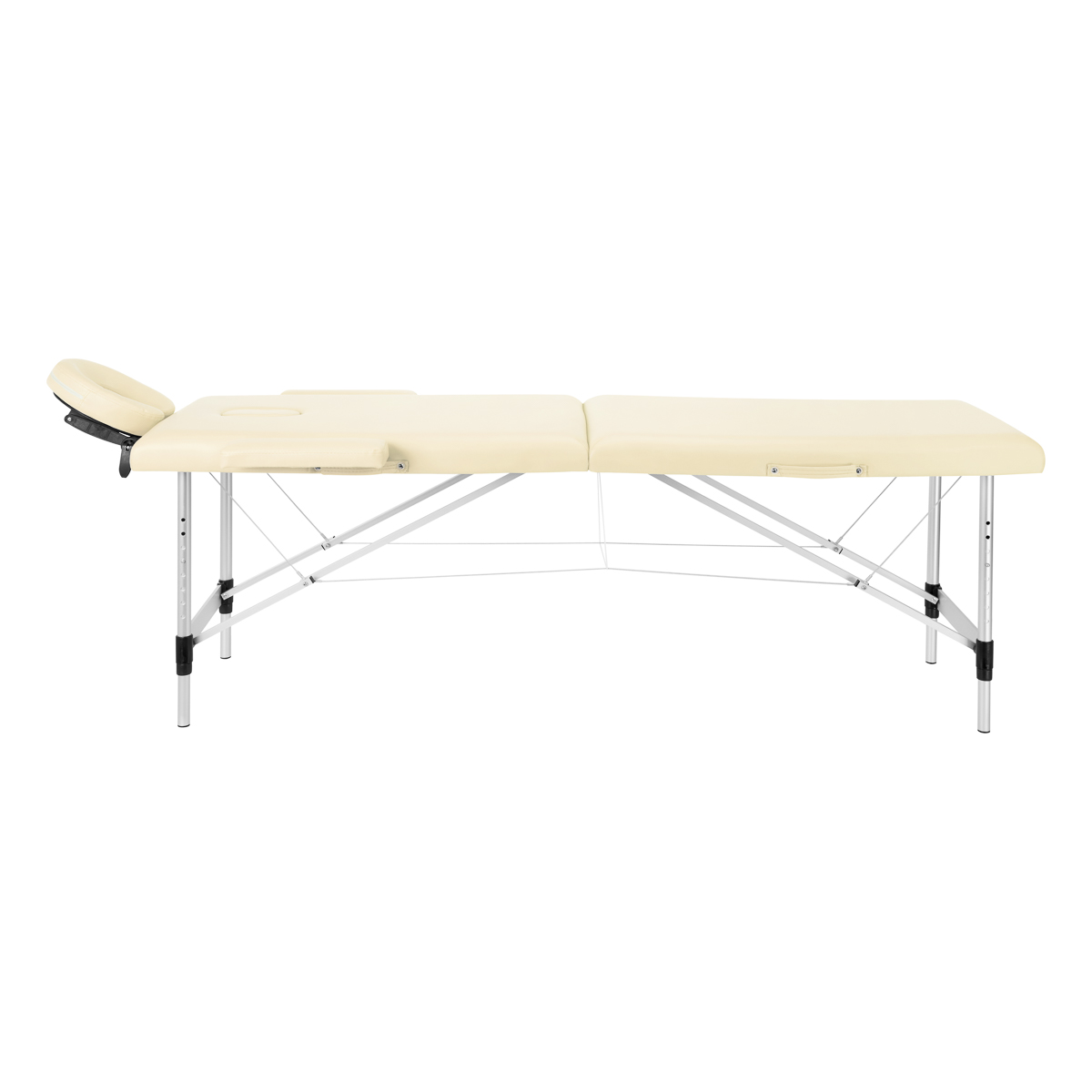 155270_02_2711 Klappbare Massageliege Aluminium BALANCE 2 Segmente Creme – Bild 1