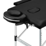 Klappbare Massageliege Aluminium BALANCE 2 Segmente schwarz – Bild 3