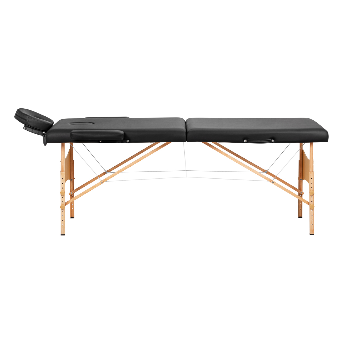 155273_02_2711 Klappbare Massageliege Holz BALANCE 2 Segmente Schwarz – Bild 1