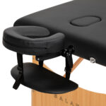 Klappbare Massageliege Holz BALANCE 2 Segmente Schwarz – Bild 2