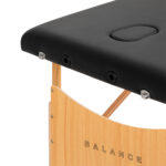 Klappbare Massageliege Holz BALANCE 2 Segmente 190x70 Schwarz – Bild 3