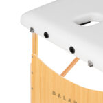 Klappbare Massageliege Holz BALANCE 2 Segmente 190x70 Weiß – Bild 3