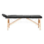 Klappbare Massageliege Holz BALANCE 3 Segmente 190x70 Schwarz