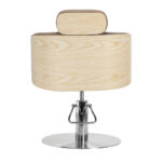 Gabbiano Friseurstuhl Wratislavia beige verchromter Sockel – Bild 2