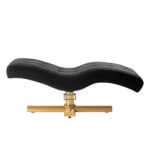 Behandlungsstuhl für Wimpern Sillon Corona schwarz mit goldenem Untergestell – Bild 3