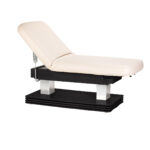 SPA-Liege Sillon Comfort cremefarben mit schwarzem Untergestell